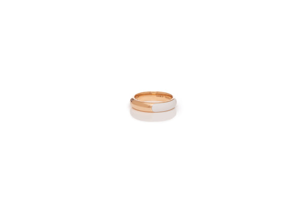 Gabriela Hearst Ring In 18K Rose Gold & Vitreous Ivory Enamel