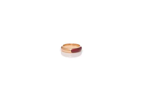 Gabriela Hearst Ring In 18K Rose Gold & Vitreous Red Enamel