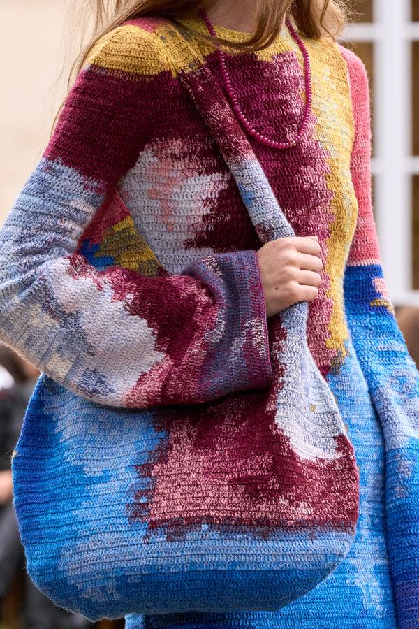 Gabriela Hearst Saranya Crochet Hobo Bag In Aurora Multi Cashmere