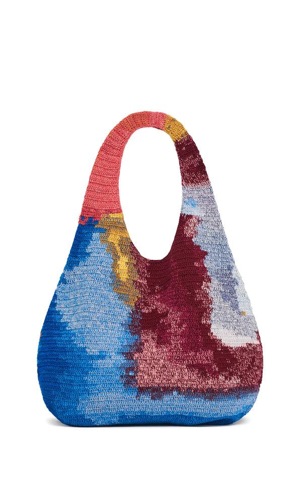 gabriela hearst Saranya Crochet Hobo Bag in Aurora Multi Cashmere