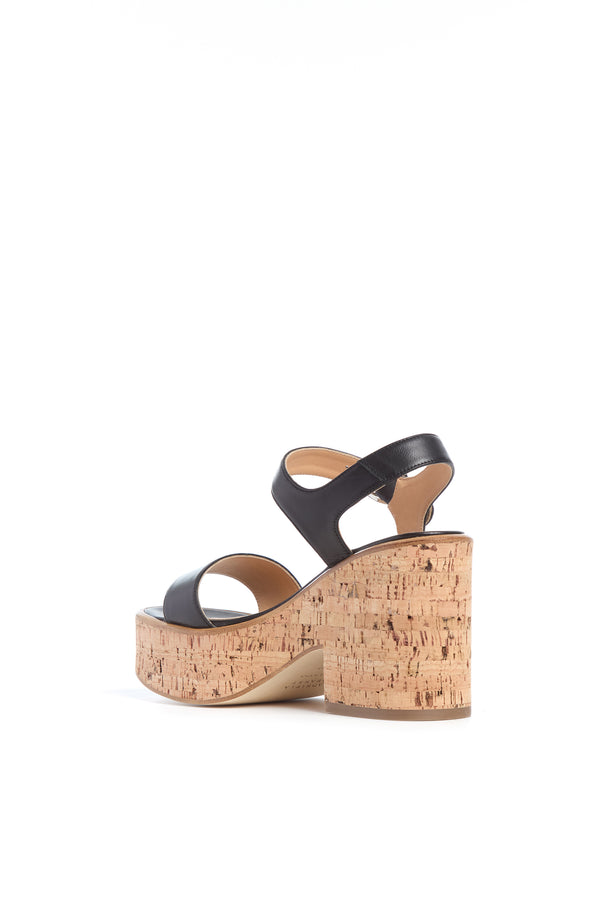 Gabriela Hearst Sardis Platform Sandal In Black Nappa Leather