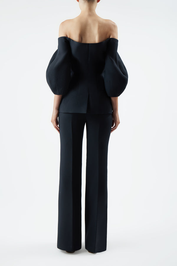 Gabriela Hearst Sawyer Jacket In Black Wool Silk Cady