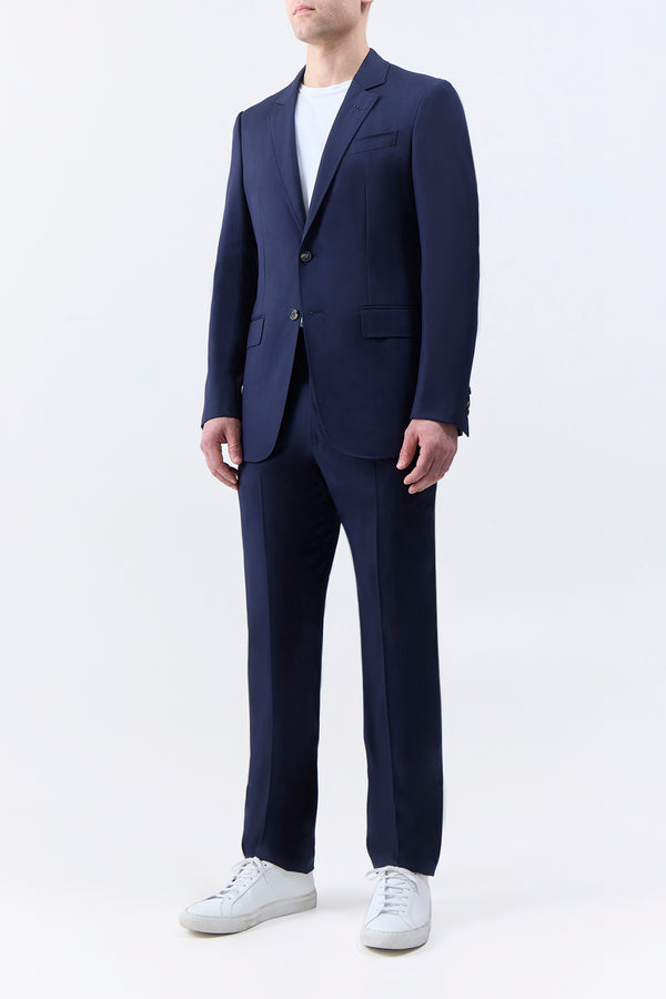 Gabriela Hearst Sebastian Pant In Dark Navy Virgin Wool Twill
