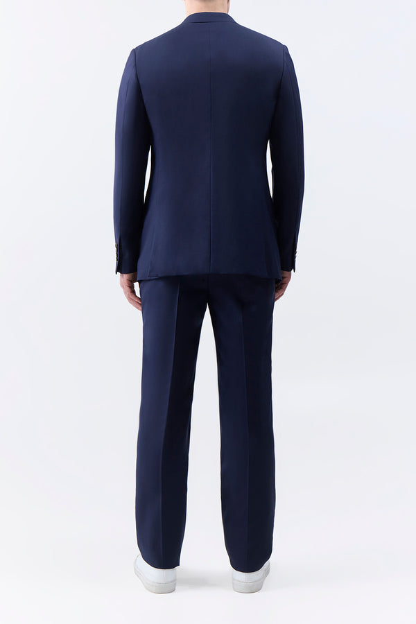 Gabriela Hearst Sebastian Pant In Dark Navy Virgin Wool Twill