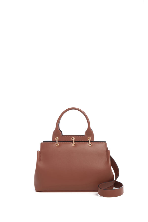 Gabriela Hearst Small Amethyst Bag In Cognac Nappa Leather