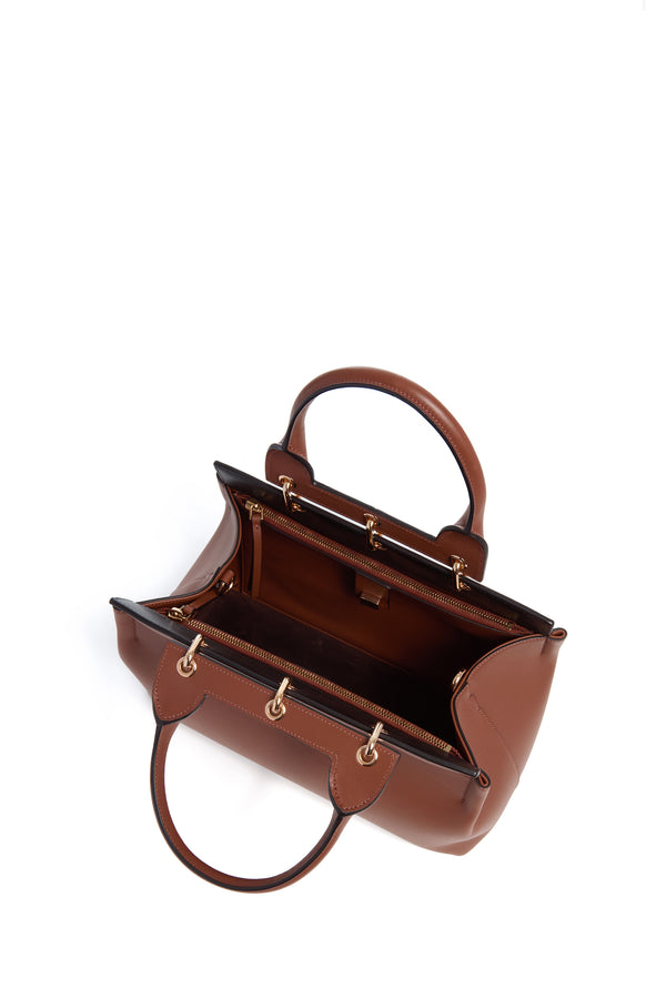 Gabriela Hearst Small Amethyst Bag In Cognac Nappa Leather