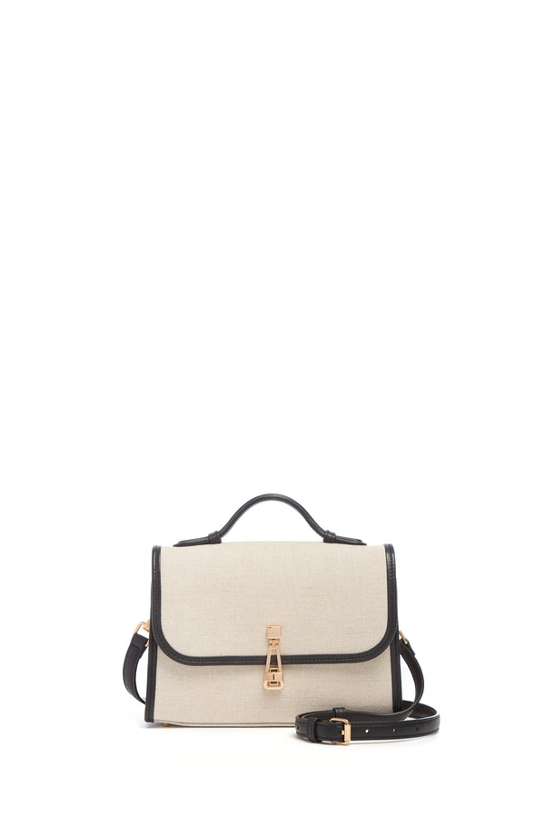 gabriela hearst Small Leonora Flap Bag in Beige Linen