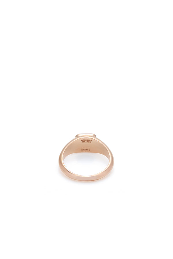 Gabriela Hearst Small Ring In 18K Rose Gold & Rose Quartz Stone