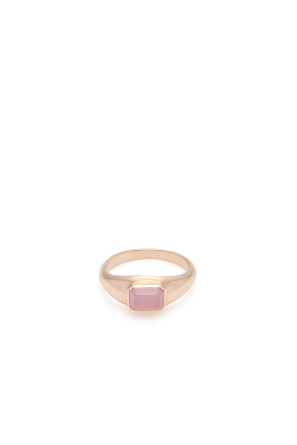 Gabriela Hearst Small Ring In 18K Rose Gold & Rose Quartz Stone