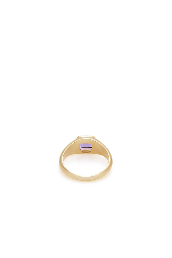Gabriela Hearst Small Ring In 18K Yellow Gold & Amethyst Stone