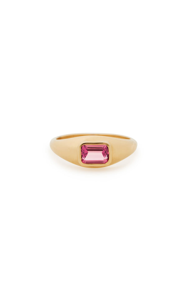 gabriela hearst Small Ring in 18K Yellow Gold & Tourmaline Stone