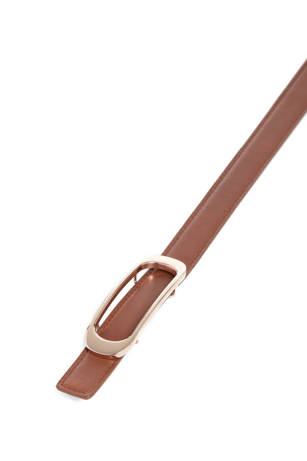 Gabriela Hearst Small Timon Reversible Belt In Cognac & Black Leather