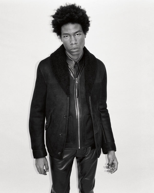 Gabriela Hearst Snowdon Reversible Vest In Black Shearling