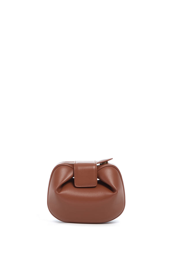 Gabriela Hearst Soft Demi Clutch In Cognac Nappa Leather