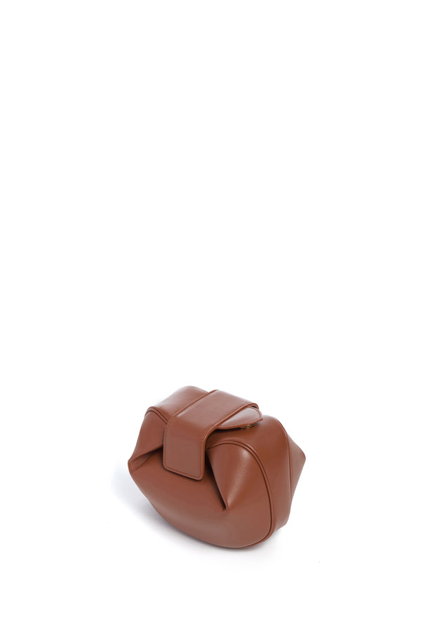 Gabriela Hearst Soft Demi Clutch In Cognac Nappa Leather