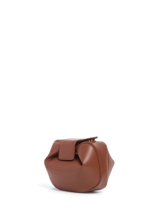 gabriela hearst Soft Demi Clutch in Cognac Nappa Leather