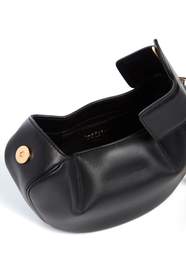 Gabriela Hearst Soft Demi Clutch With Chain In Black Nappa Leather