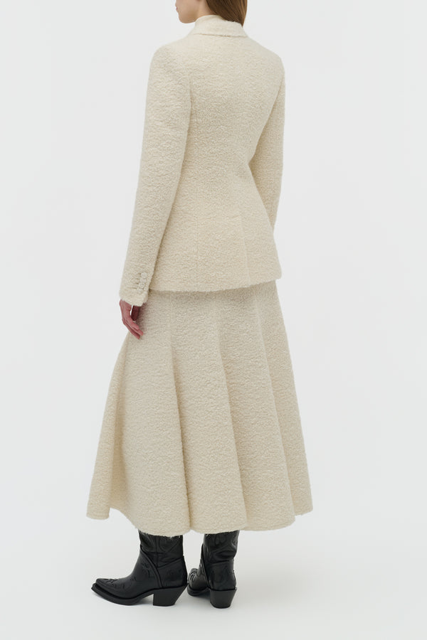 Gabriela Hearst Stephanie Blazer In Ivory Recycled Cashmere Boucle