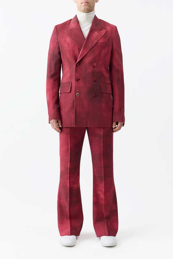 Gabriela Hearst Stevie Pant In Bordeaux Virgin Wool