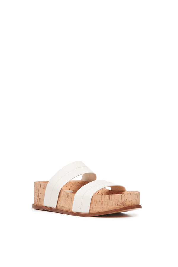 Gabriela Hearst Striker Platform Sandal In Cream Leather