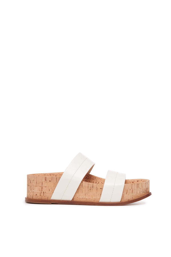 gabriela hearst Striker Platform Sandal in Cream Leather