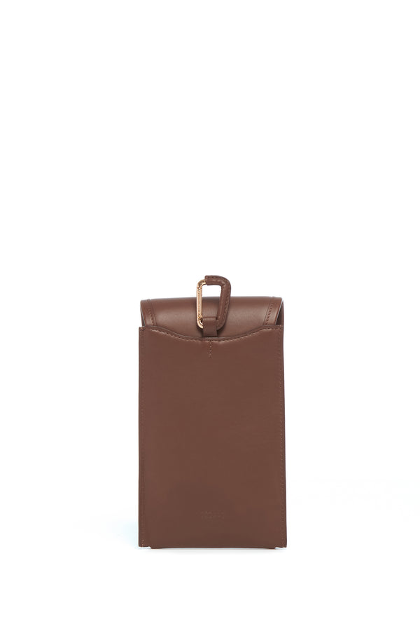 Gabriela Hearst Sunglasses Pouch In Chocolate Leather