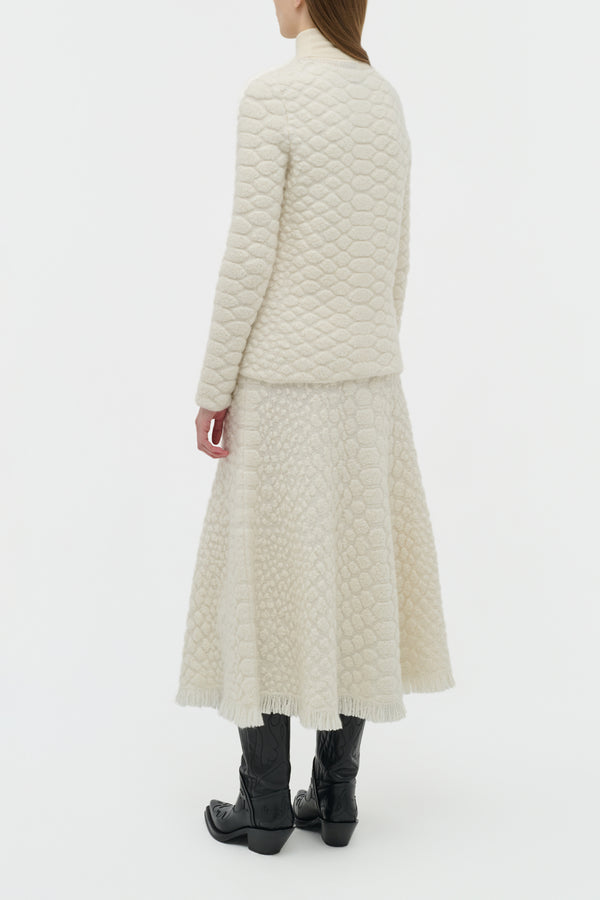Gabriela Hearst Tansey Knit Sweater In Ivory Cashmere