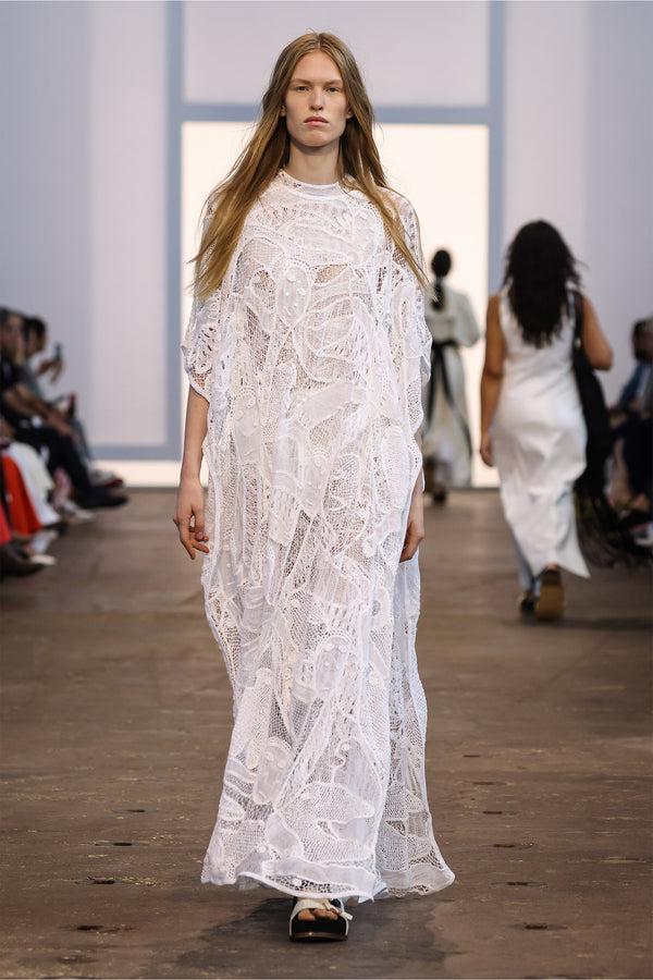 Gabriela Hearst Tati Crochet Maxi Dress In White Cotton