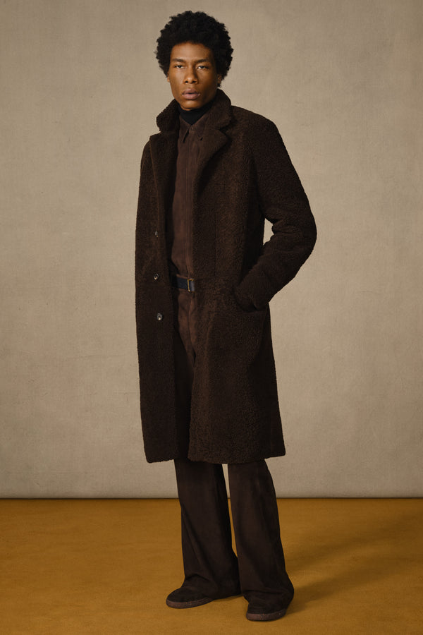 Gabriela Hearst Teddy Carcoat In Chocolate Shearling