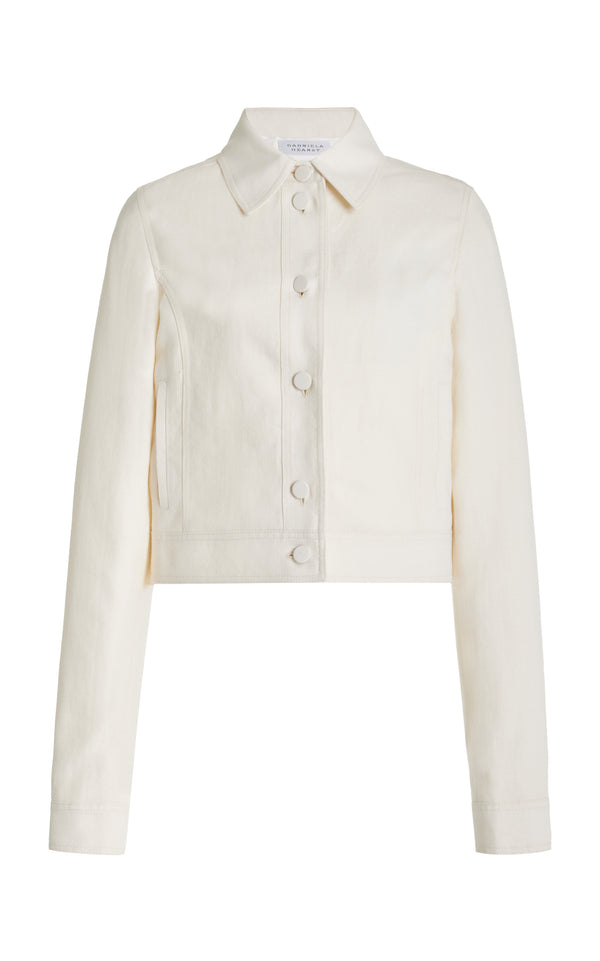 gabriela hearst Thereza Jacket in Ivory Linen Virgin Wool
