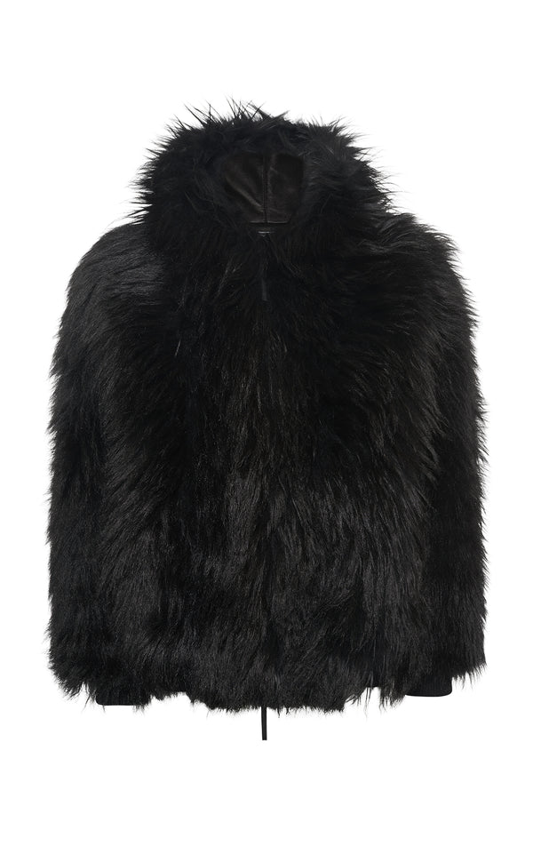 Gabriela Hearst Tom Hoody Jacket In Black Cashmere Shearling