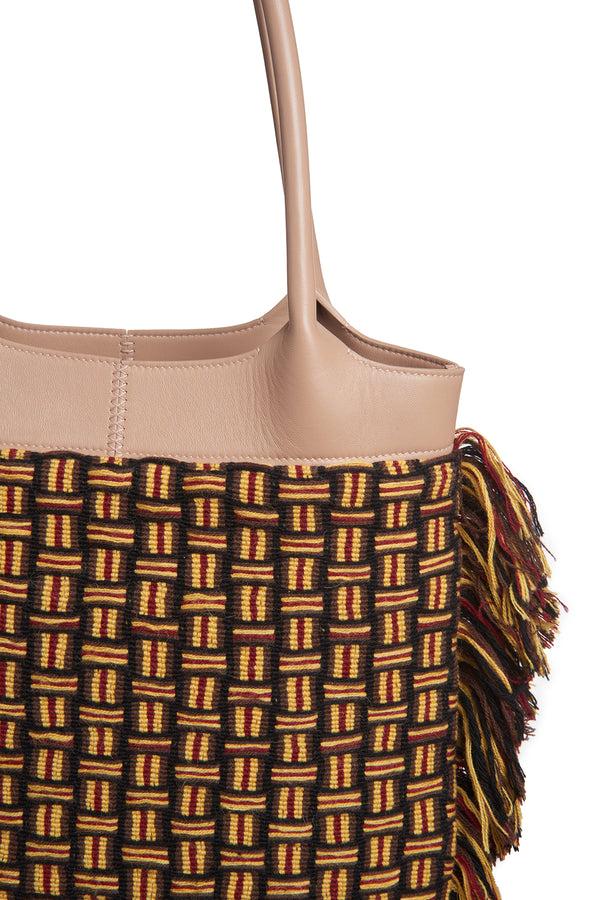 Gabriela Hearst Tote Bag In Nude Nappa Leather With Macrame