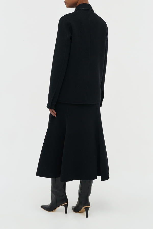 Gabriela Hearst Ulu Chore Jacket In Black Double-Face Recycled Cashmere