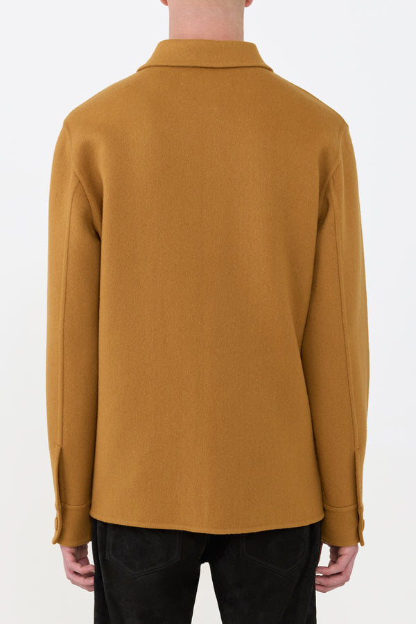 Gabriela Hearst Ulu Chore Jacket In Yellow Ochre Double-Face Recycled Cashmere