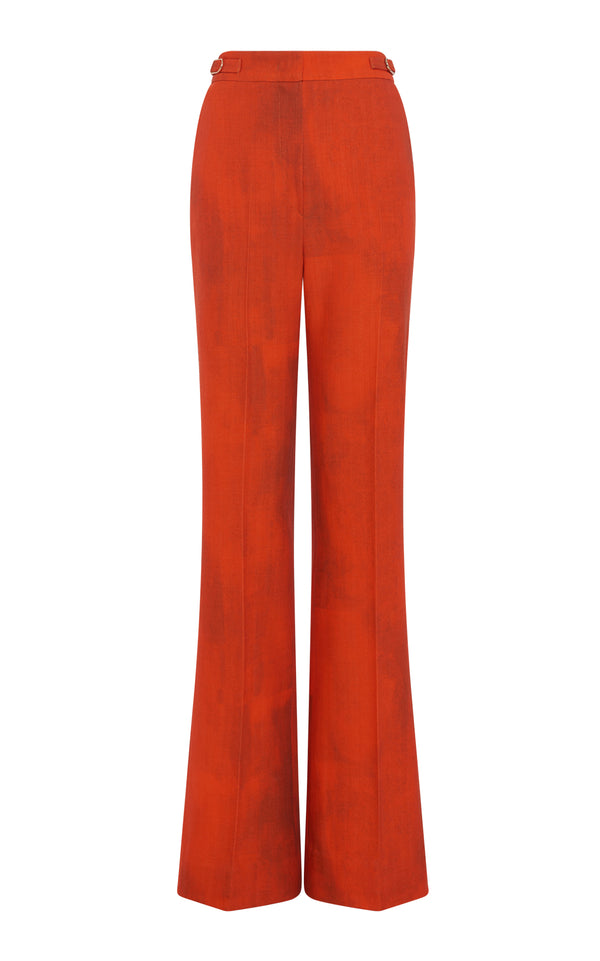 gabriela hearst Vesta Flare Pant in Spice Virgin Wool