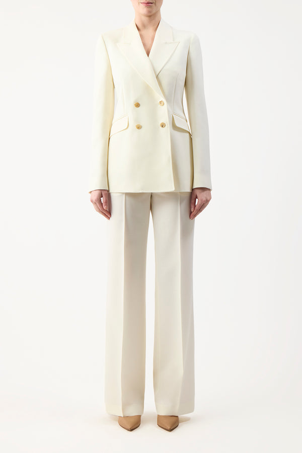 Gabriela Hearst Vesta Pant In Ivory Sportswear Wool