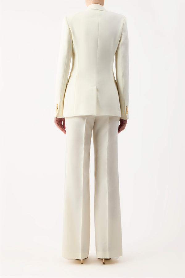 Gabriela Hearst Vesta Pant In Ivory Sportswear Wool