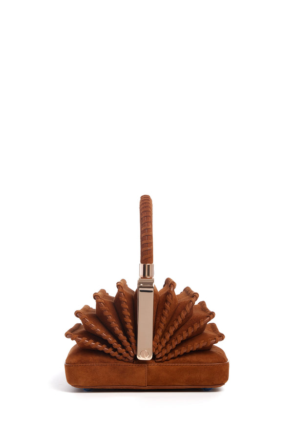 Gabriela Hearst Whipstitch Diana Bag In Cognac Suede