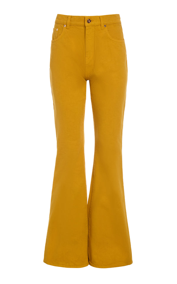 gabriela hearst Willa Bootcut Jean in Golden Birch Recycled Cotton Denim
