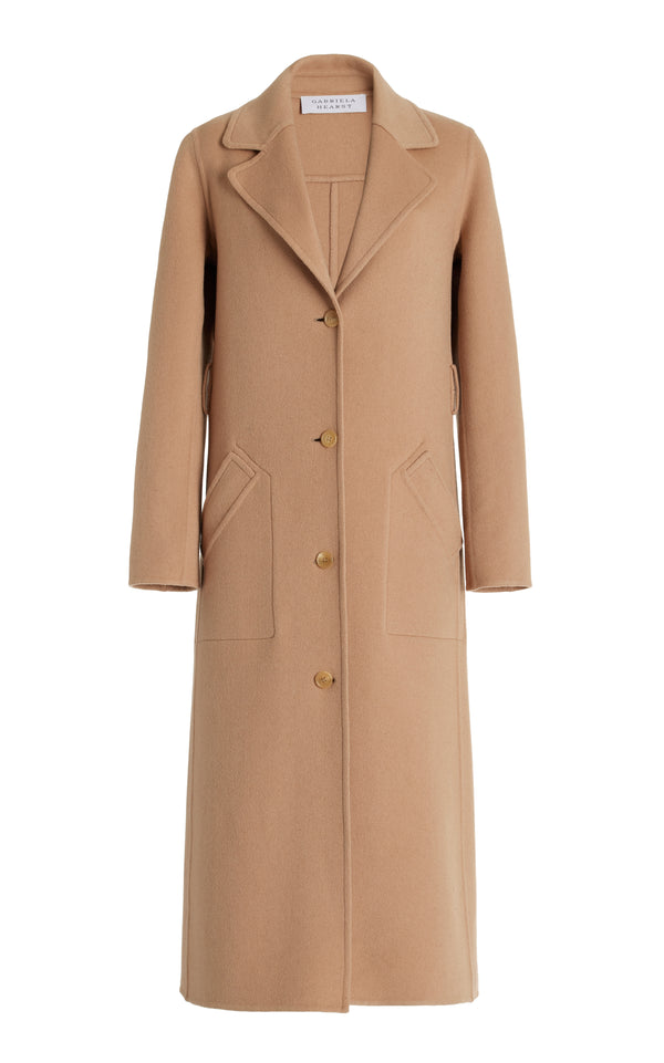 gabriela hearst William Coat in Camel Double-Face Recycled Cashmere