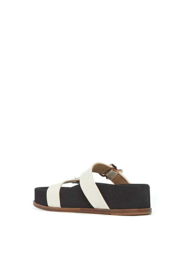 Gabriela Hearst Wren Platform Sandal In Ivory Nappa Leather