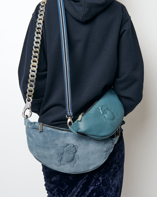 Gabriele Frantzen Belt Bag - Scarabmotive Dusty Blue Suede