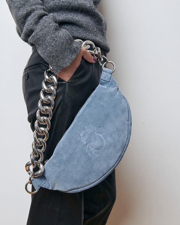 Gabriele Frantzen Belt Bag - Scarabmotive Dusty Blue Suede