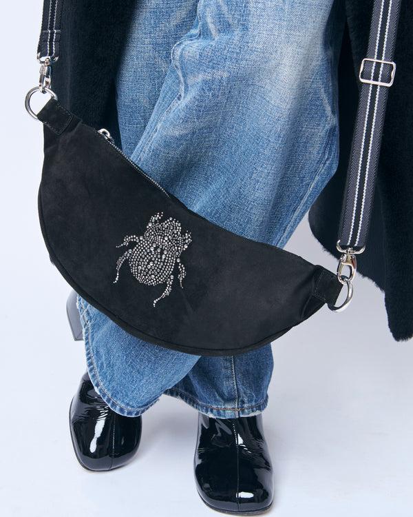 Gabriele Frantzen Belt Bag "The Glam" - Scarabmotive Black Suede