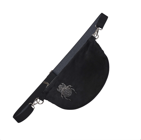 gabriele frantzen Belt Bag XL "The Glam" - Scarabmotive Black Suede