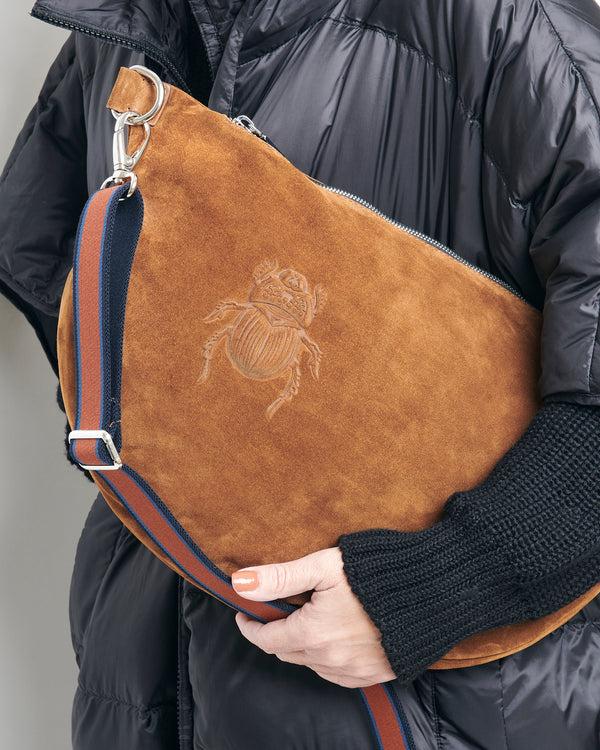 Gabriele Frantzen Belt Bag XXL - Scarabmotive Cognac Suede