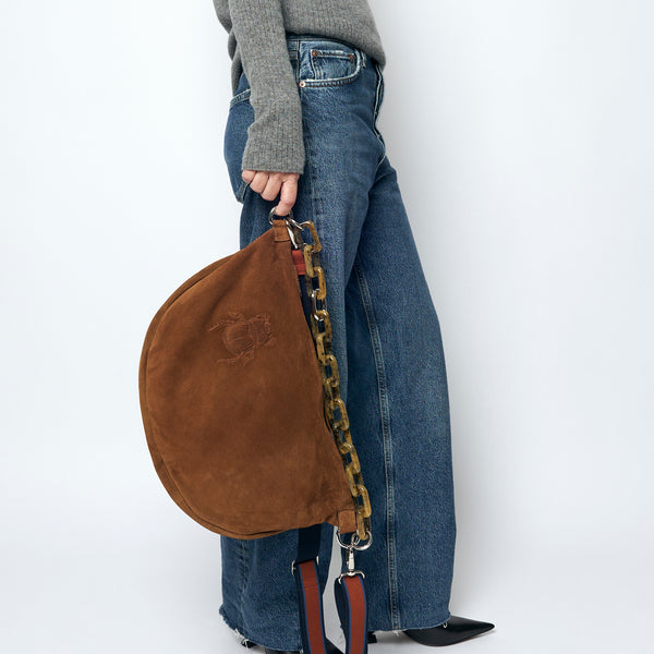 Gabriele Frantzen Belt Bag XXL - Scarabmotive Cognac Suede