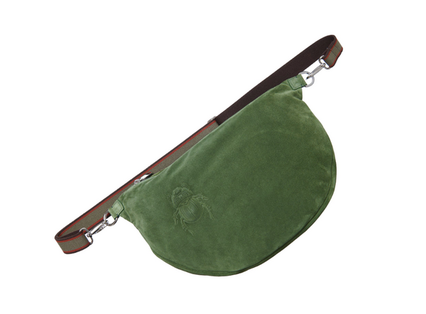 gabriele frantzen Belt Bag XXL - Scarabmotive Olive Suede