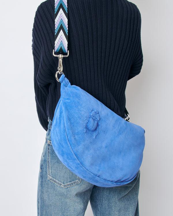 Gabriele Frantzen Belt Bag XXL - Scarabmotive Sapphire Suede