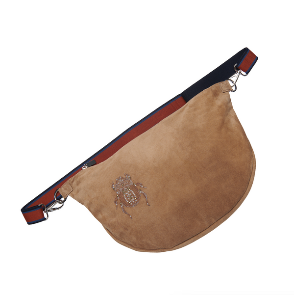 gabriele frantzen Belt Bag XXL Studs - Scarabmotive Cappuccino Suede